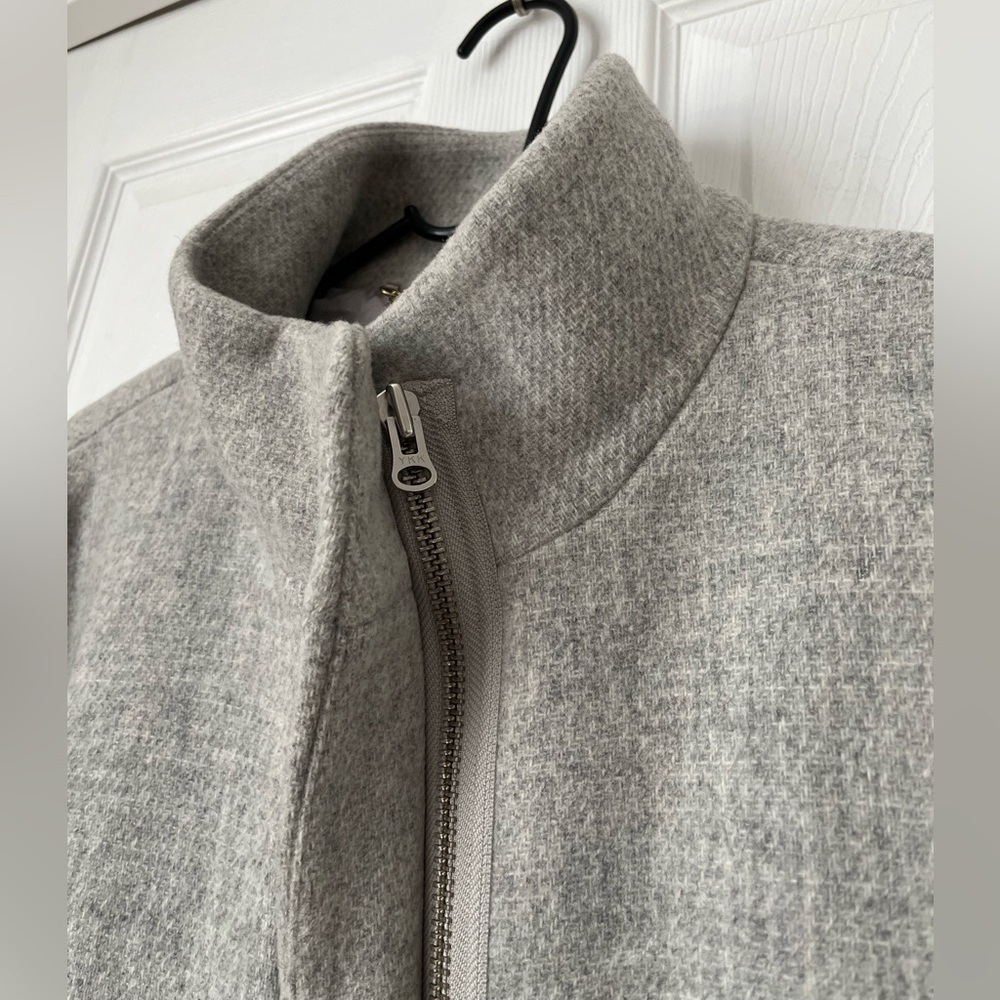 J Crew Stadium Cloth Cocoon Coat Gray Size 12 - Picture 7 of 12